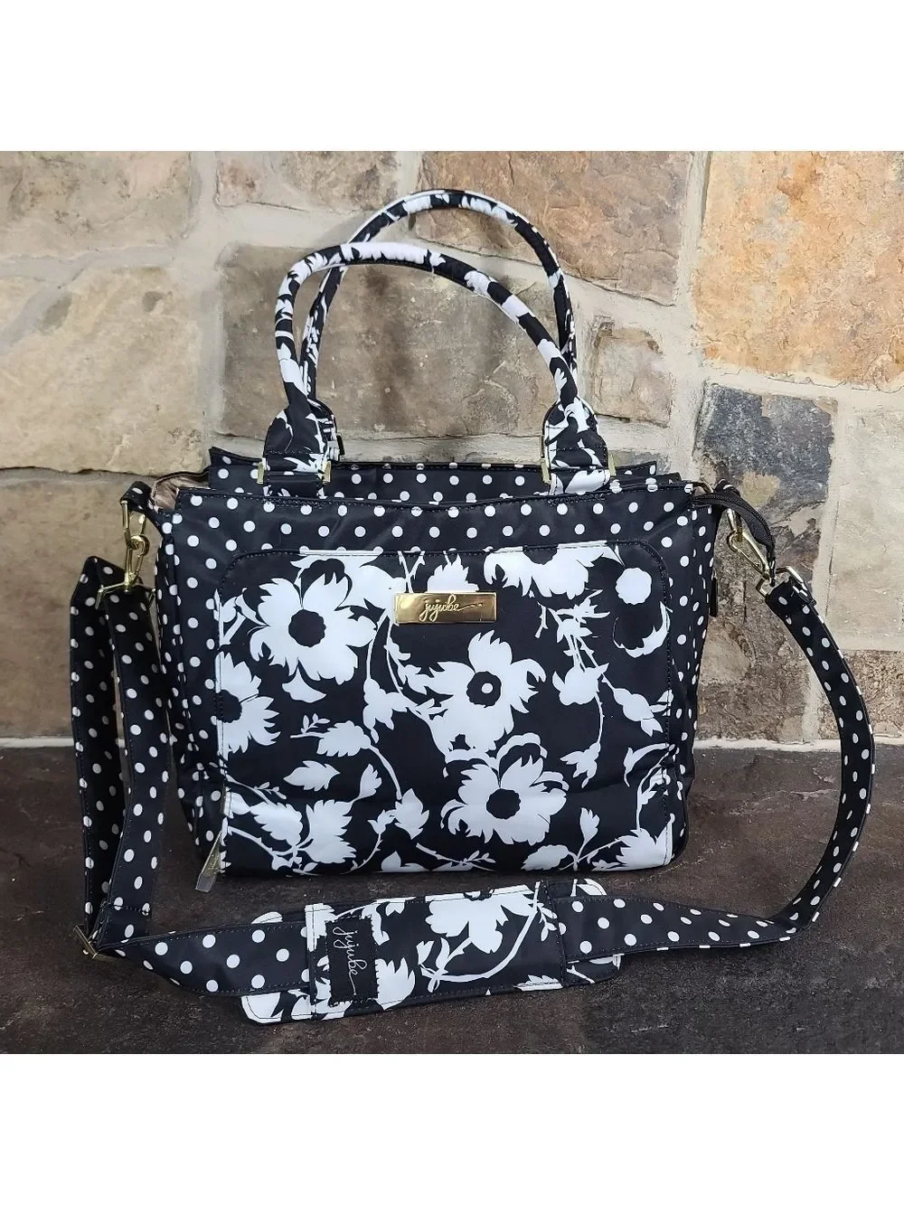 Jujube Be Classy Floral Polka Dot Diaper Bag
